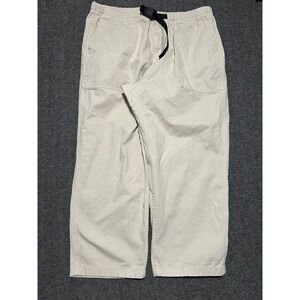 Gramicci belted outdoors hiking pants climbing XL beige baggy cotton